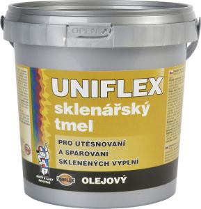 Uniflex olejový sklenářský tmel, přetíratelný, 6 kg