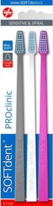 SOFTdent PROclinic zubní kartáček, měkký, balení 3 ks