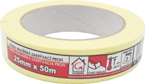 Mako Komfort lepicí páska zakrývací hladký krep, 7 dní, do 60 °C, 25 mm × 50 m