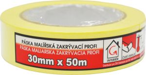 Mako Komfort lepicí páska zakrývací hladký krep, 7 dní, do 60 °C, 30 mm × 50 m
