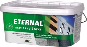 Eternal mat akrylátový univerzální barva na dřevo kov beton, 01 bílá, 2,8 kg