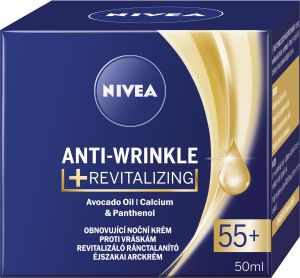 Nivea Anti-Wrinkle Revitalizing 55+ obnovující noční krém proti vráskám, 50 ml