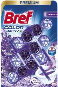 Bref WC Purple Aktiv Lavender, WC blok v kuličkách, vůně levandule, 3 x 50 g