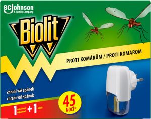 Biolit elektrický odpařovač proti komárům, 45 nocí, 27 ml