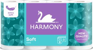 Harmony Soft 3vrstvý toaletní papír, 8 rolí, 17,5 m role