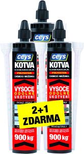 Ceys chemická kotva polyester, 300 ml, 2 + 1