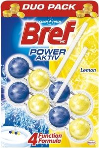 Bref Power Aktiv 4 Formula Lemon WC blok 2 x 50 g, duopack
