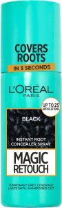 L'Oréal Magic Retouch Black zakrytí odrostů, 75 ml