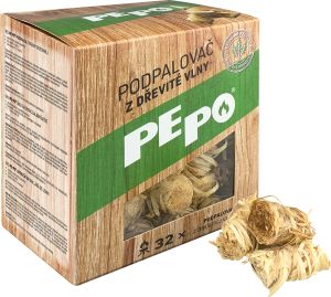 PE-PO podpalovač z dřevité vlny 32 podpalů