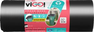 viGO pytle na odpad, 48 µ, 116 × 150 cm, 240 l, 10 ks