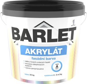 BARLET akrylát fasádní barva bílá báze A, 20 kg