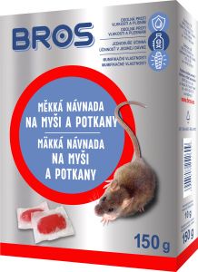 Bros měkká návnada proti myším, krysám a potkanům, 150 g