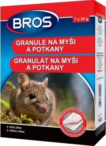 Bros granulát proti myším a potkanům, 140 g