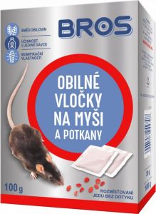 Bros obilné vločky proti myším, krysám a potkanům, 100 g