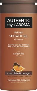 Authentic Toya Aroma sprchový gel čokoláda a pomeranč, 400 ml