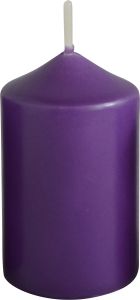 Bony adventní svíčka fialová 40 × 60 mm, 4 ks