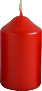 Bony adventní svíčka červená metalická 40 × 60 mm, 4 ks