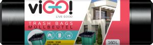 viGO pytle na odpad, 28 µ, 90 × 110 cm, 160 l, 10 ks