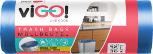 viGO pytle na odpad, 9 µ, 48 × 57 cm, 35 l, 36 ks