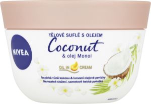 Nivea Coconut & Monoi oil tělové suflé s olejem, 200 ml