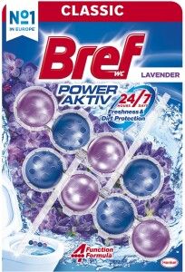 Bref WC blok Power Aktiv Lavender, 2× 50 g