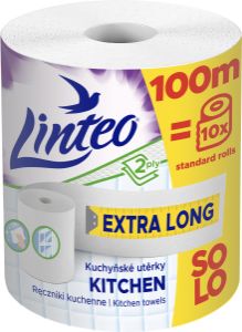 Linteo Mega 2vrstvé kuchyňské papírové utěrky, 100 m, 1 role