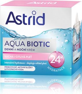 Astrid Aqua Biotic denní a noční krém suchá a citlivá pleť, 50 ml