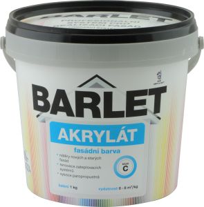 BARLET akrylát fasádní barva bílá báze A, 1 kg
