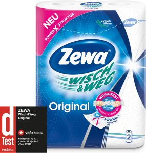 Zewa Wisch & Weg Original 2vrstvé papírové utěrky, 2 × 45 útržků
