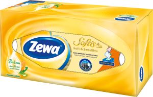 Zewa Softis Soft & Sensitive Box 4vrstvé papírové kapesníky, 80 ks