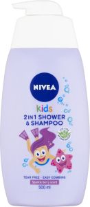Nivea Kids Girl 2v1 sprchový gel a šampon, 500 ml