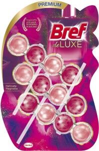 Bref DeLuxe Delicate Magnolia WC blok v kuličkách, 3× 50 g