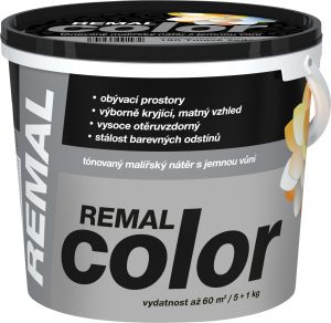 REMAL Color malířská barva na zeď 190 tmavě šedá, 5 + 1 kg