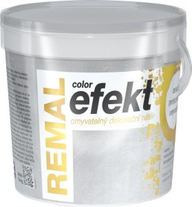 REMAL Color Efekt omyvatelná dekorační barva, 0900 stříbrný, 400 g