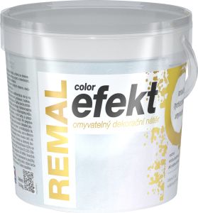 REMAL Color Efekt omyvatelná dekorační barva, 0910 stříbrná perleť, 400 g