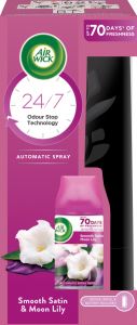 Air Wick FreshMatic Smooth Satin & Moon Lily osvěžovač strojek a náplň 250 ml