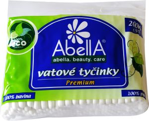 AbellA Premium ECO vatové tyčinky sáček, 100 ks
