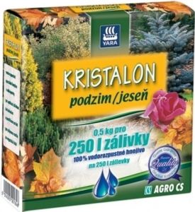 Agro Kristalon Podzim vodorozpustné univerzální hnojivo 0,5 kg pro 250 l zálivky