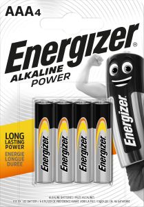 Energizer Alkaline Power AAA mikrotužková baterie, 4 ks