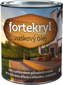 Fortekryl voskový olej pro ochranu dřeva bezbarvá, 0,7 kg