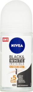 Nivea Black & White Invisible Ultimate Impact kuličkový antiperspirant, 50 ml