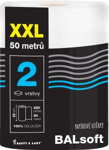 BALsoft XXL 2vrstvé papírové utěrky 50 m, 1 role