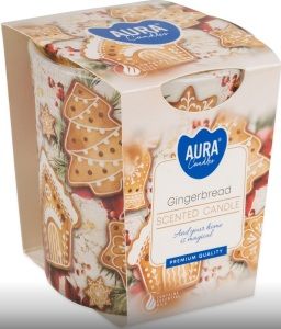 Aura vonná svíčka ve skle perníčky, 100 g