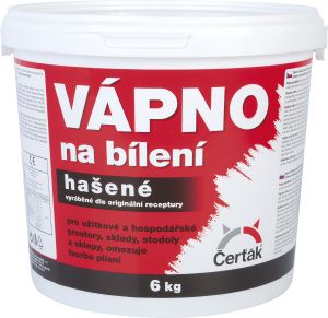 Vápno na bílení, hašená vápenná barva, Čerťák, 6 kg