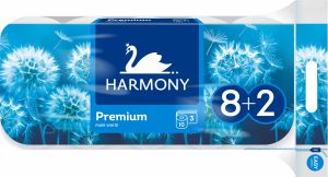 Harmony Premium 3vrstvý toaletní papír, 8+2 rolí, role 17,5 m