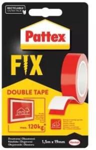 Pattex Fix oboustranná extra silná lepicí montážní páska, nosnost 120 kg, 1,5 m × 19 mm