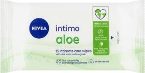 Nivea Intimo Aloe Ubrousky pro intimní hygienu, 15 ks