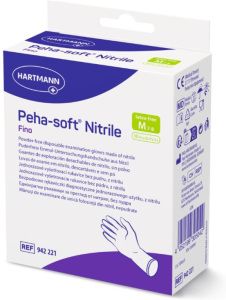 Peha-soft Nitril Jednorázové ochranné rukavice velikost M, 10 ks