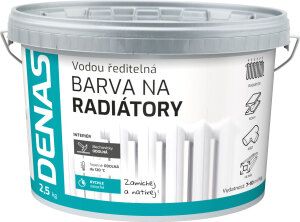 DENAS BARVA NA RADIÁTORY rychleschnoucí, 0100 bílá, 2,5 kg