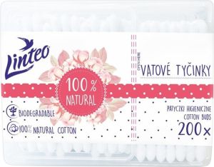 Linteo Natural vatové tyčinky papírové box 200 ks